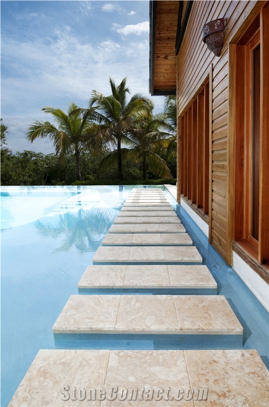 Coral Stone Pool Copings