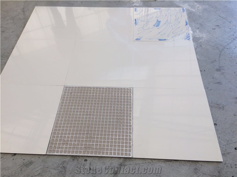 White 24x24 Double Load Polished Dual Layer 3 mm