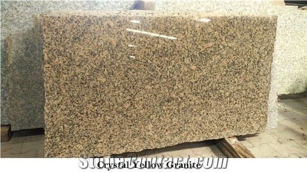 Crystal Yellow Granite Slabs Tiles India Yellow Granite From India Stonecontact Com