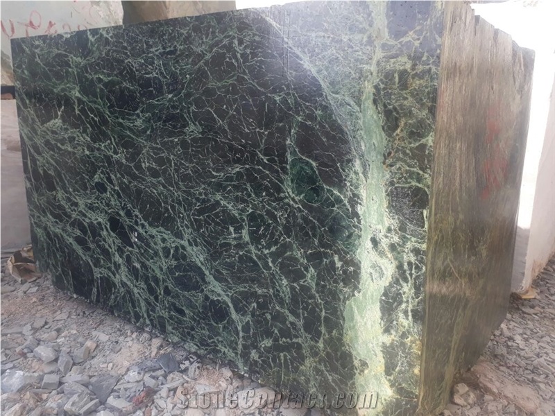 Spider Green Marble Block, India Green Marble