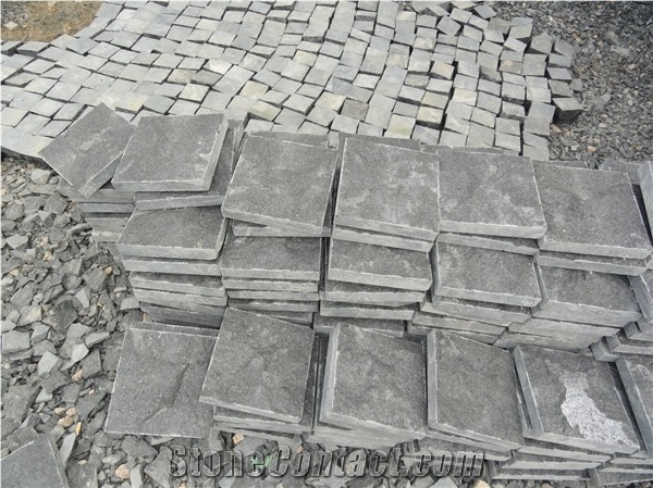 G684 Basalt Paving Stone Cube Stone Pavers, Lack Basalt, Kerb Stones
