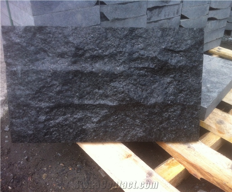 G684 Black Basalt Stone, Split Face Tile, Fuding Black Stone