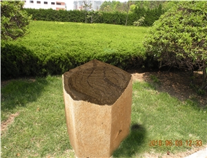 Natural Basalt Stone Pillar, Garden Stone Factory Price, Garden Pillar