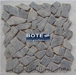 Grey Cloud Marble Chipped Mosaics Medallion Wall Floor Decoration