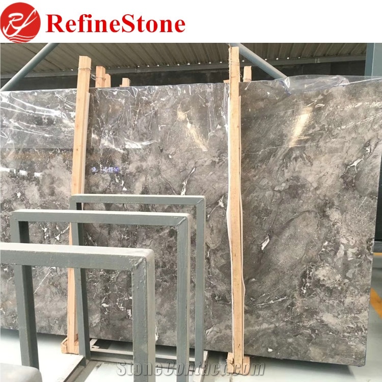 Chinese Romantic Grey Marble Wholesale Price, Grey Marble Slab