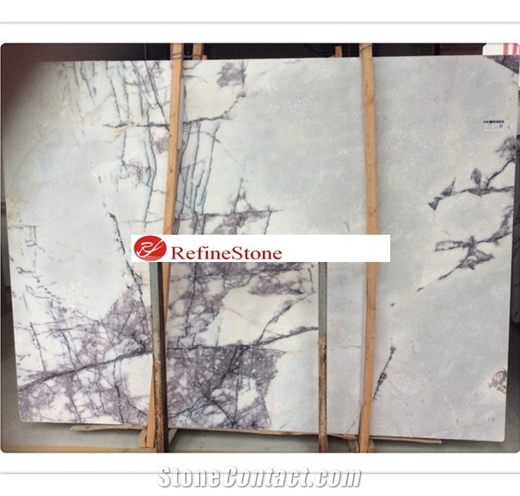 Italian Plum Blossom White Marble Slab And Tile With