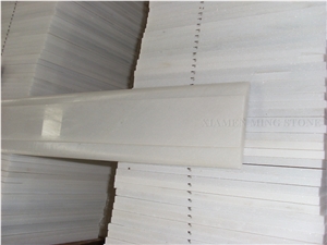 China Pure Crystal White Marble Border Lines,Pencil Wall Molding Panel Tile
