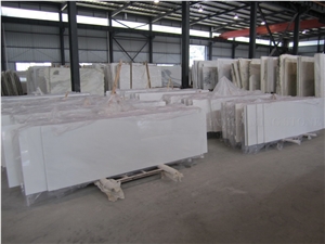 Crystal White China Marble Tile Machine Cutting Panel Wall Cladding