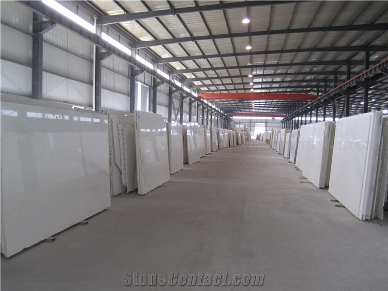 Sichuan China White Pure Snow Marble Slab,Floor Interior Wall Panel