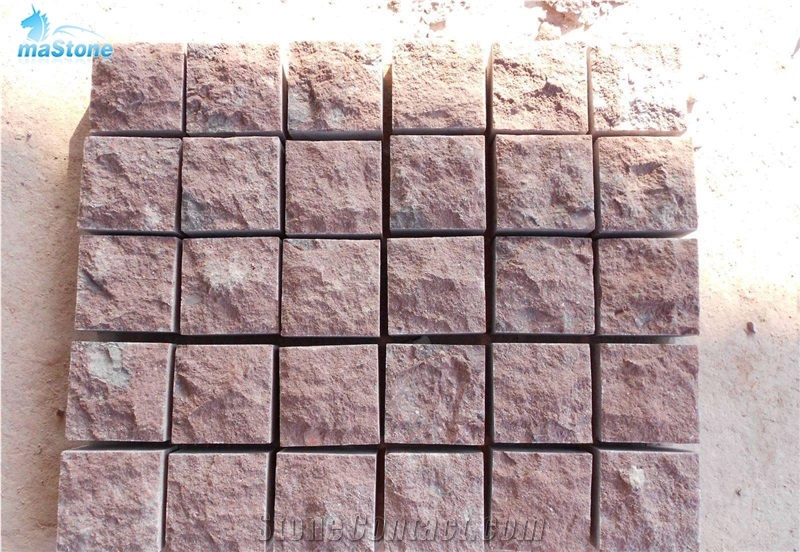 Red Porphyry, Cobblestone Paving Stone, Dayang Red Porphyry Paver