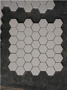 Hexagon Mosaic Tiles,Carrara White Marble,Backsplash,Leiyanstone Floor
