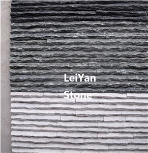 Water Fall Panel Tile in Black/Grey Slate Flow Board Cultured Stone