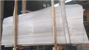 China White Wood Vein Marble Slabs