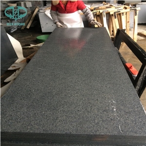 Flamed G654 Granite Tiles, Slabs,Black Grey Granite