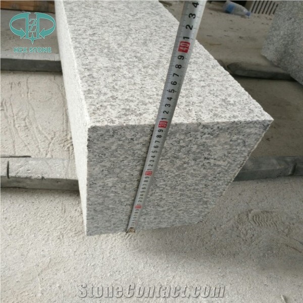G623 Granite Paving Stone, China White Granite Kerbstone, Flamed