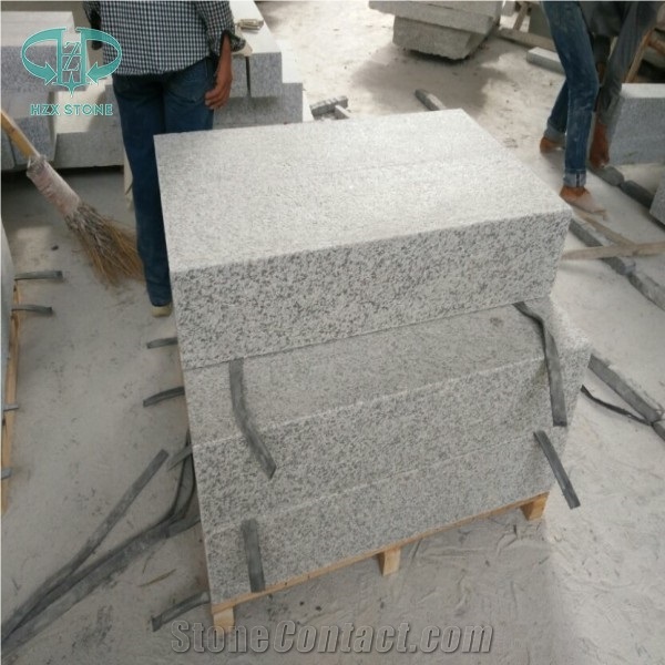 G623 Granite Paving Stone, China White Granite Kerbstone, Flamed