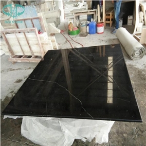 Nero Marquina Marble Slabs&Tiles, Black Marble, China Black Marble