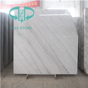 Polished Guangxi White Marble Slabs/China White Marble with Grey Veins