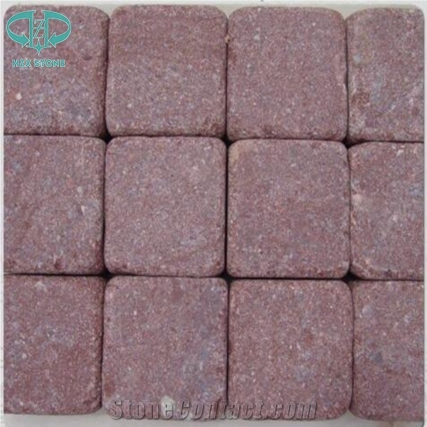Red Porphyry, Shouning Red, Red Paving Stone, Cobble Stone