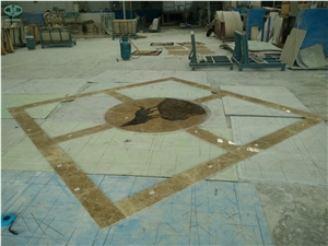 Water-Jet,China Multicolor Marble Water Jet Medallion