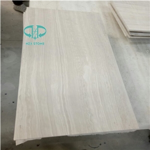 White Wooden Vein Marble Slabs Tiles, China Wood Grain Marble Skirting