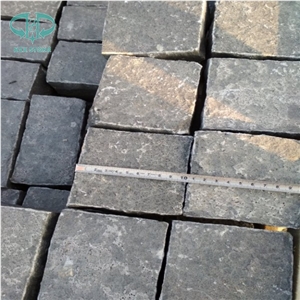 Zhangpu Black Basalt Paver,Chinese Black Cube Stone,Driveway Paving
