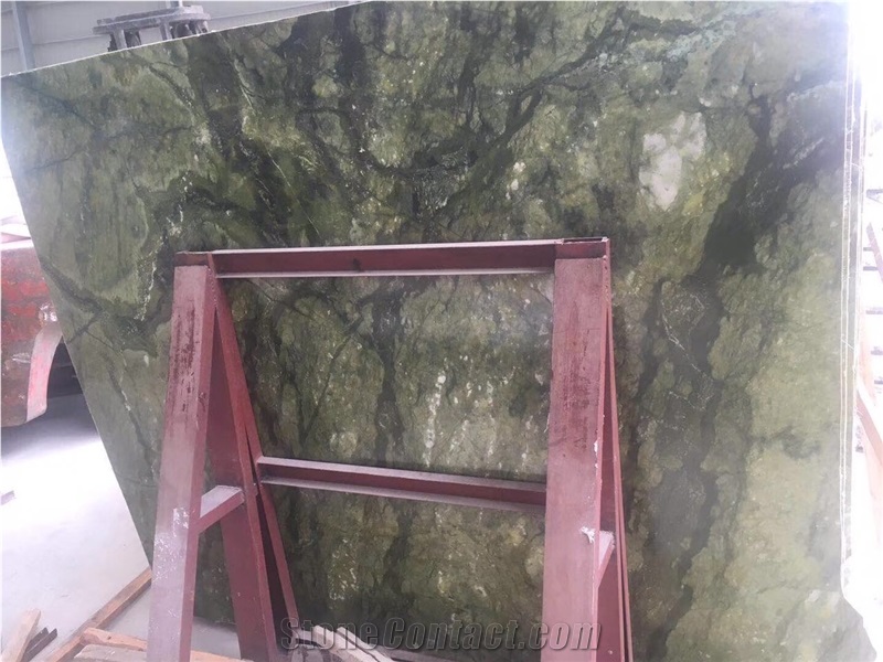 China Verde Dandong Ming Green Marble Slab Polished,Pattern Floor Tile