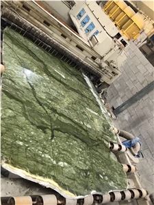 Dandong Ming Green Polished Marble Slab,High Quality Tiles for Floor