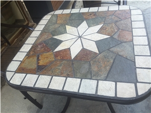 Marble Mosaic Tabletops Waterjet Mosaic Tabletops for Office