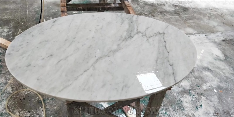 Marble Stone Furniture Carrara White Dinner Tables