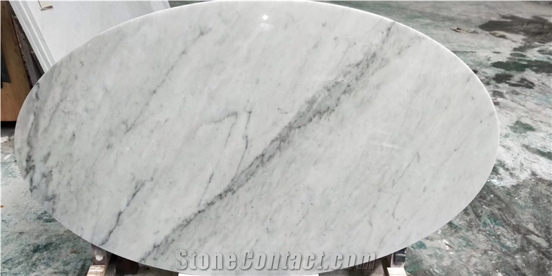 Rectangle Stone Marble Furniture Carrara Marble Office Meeting Tables