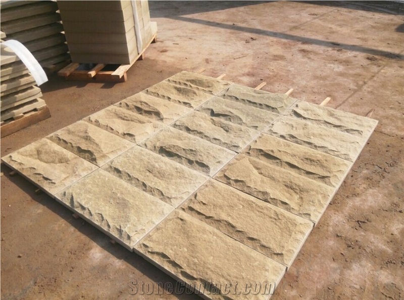 Split Sandstone Bricks Beige Sandstone Split Surface Facades for Wall