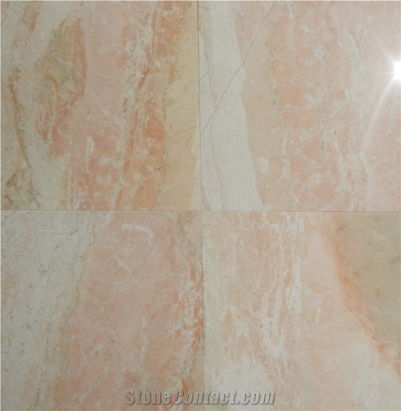 Desert Peach Marble Tile 12 X 12 from United States