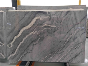 2018 China New Book Match Marble Bluse Grey Marble Slab Luxury Stone