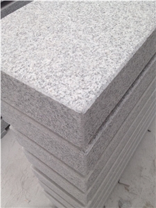 All Surface Flamed Bush Hammered Grey Granite Block Steps to Germany