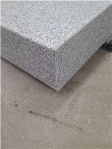 All Surface Flamed Bush Hammered Grey Granite Block Steps to Germany