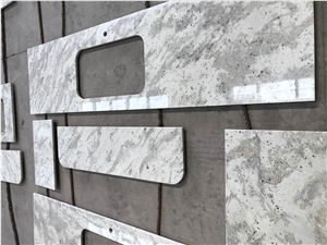 Andrameda White Granite Countertop Polished Flat Edge