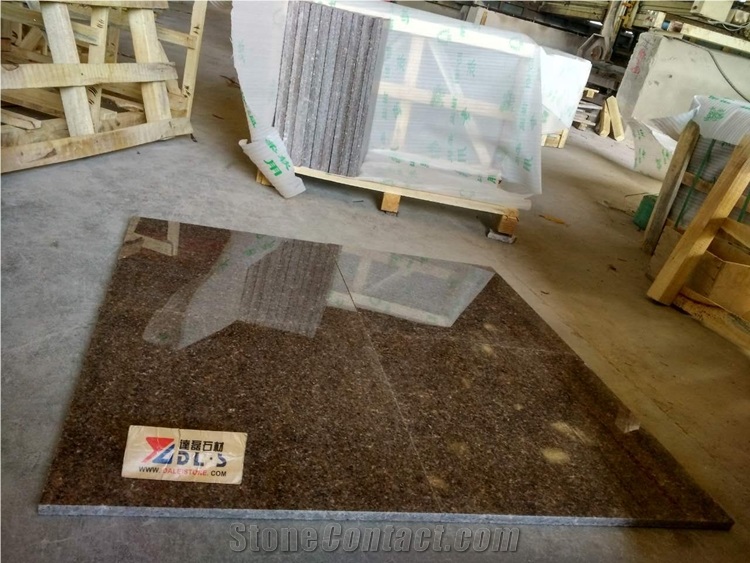 China Coffee Brown Granite Commercial Building Stone Wall Cladding