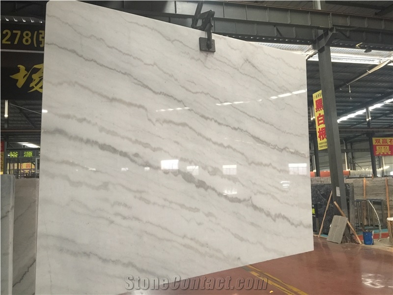 China Guangxi Carrara White Marble Slabs 