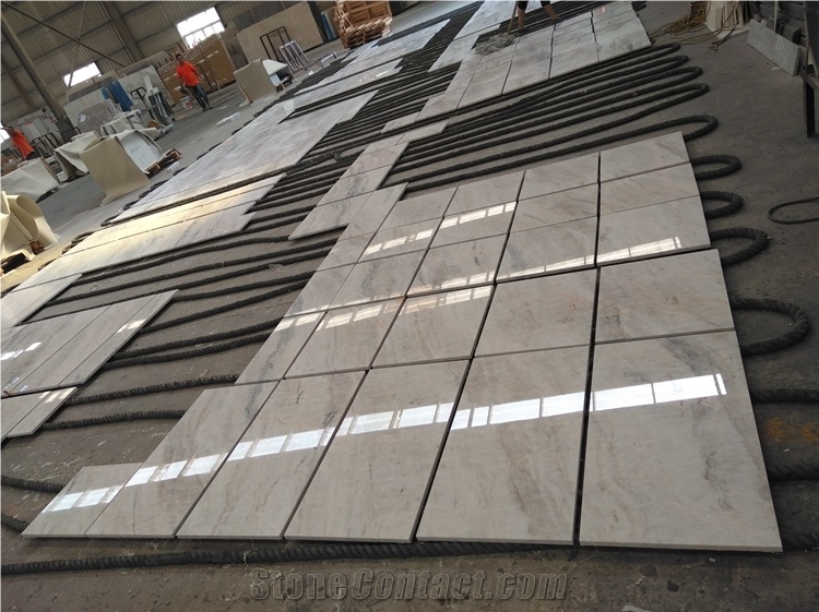 China White Marble Bookmatched Slabs Building Floor Wall Tiles