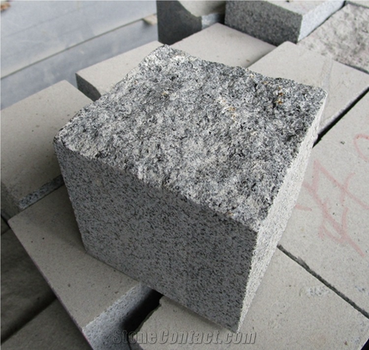 Dark Grey Granite G654 Natural Split Cobble Stone Cobblestone Pavers