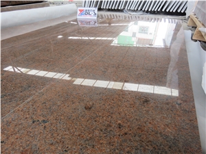 India Multicolor Red Granite Cut to Size Floor Tiles Covering Polished