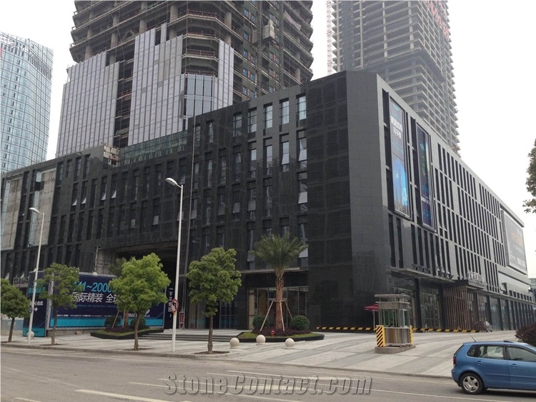 Own Processing Factory Angola Black Granite Wall Cladding Tiles