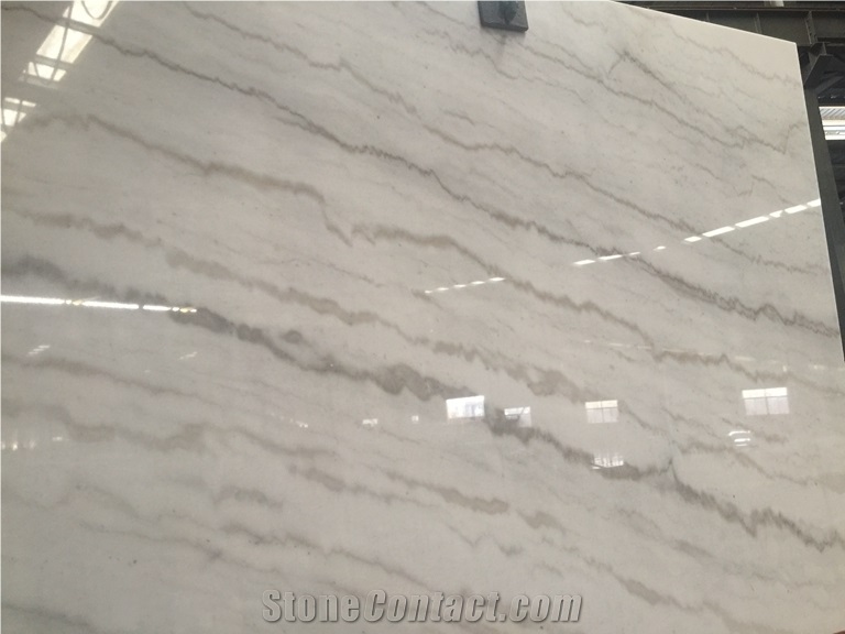 Own Stock 1.8cm Cheap Price White Marble Guangxi White Big Slabs