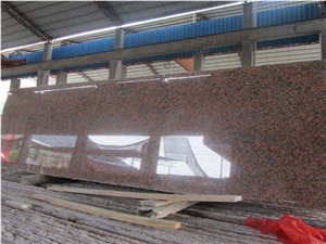 Polished China Red Granite Slabs Cut To TIle 