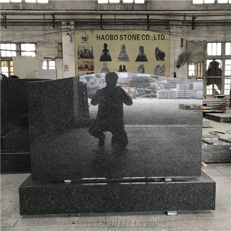 Cheap Price Upright Beida Green Granite Tombstone for Southeast Asia
