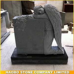 Crying Angel,Angel with Wing Headstones for Memorials