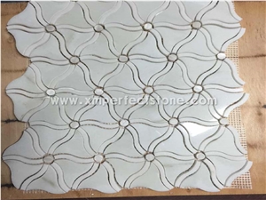 12*12 Polished/Honed Carrara/Oriental White Marble Mosaic Tiles