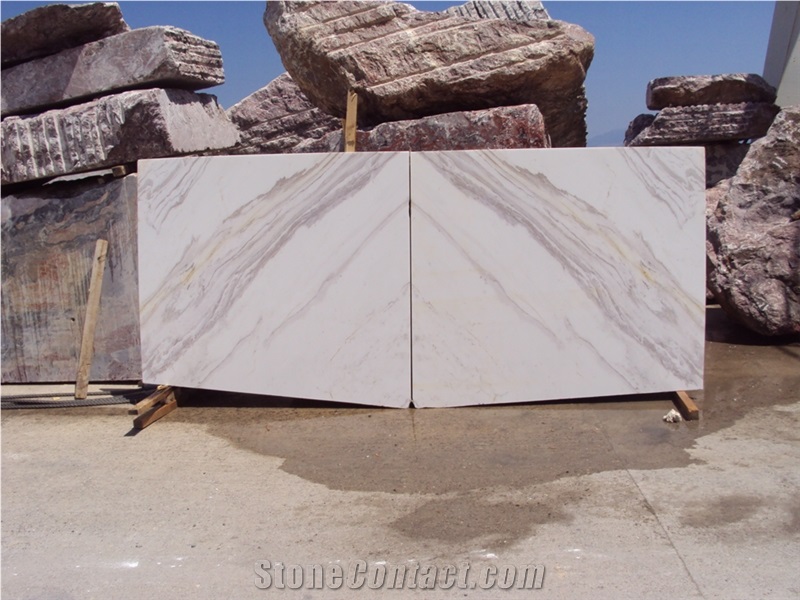 Volakas White Marble with Veins