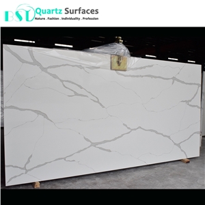 2018 Latest Marble Imitation Calacatta Gold Quartz Stone Countertops